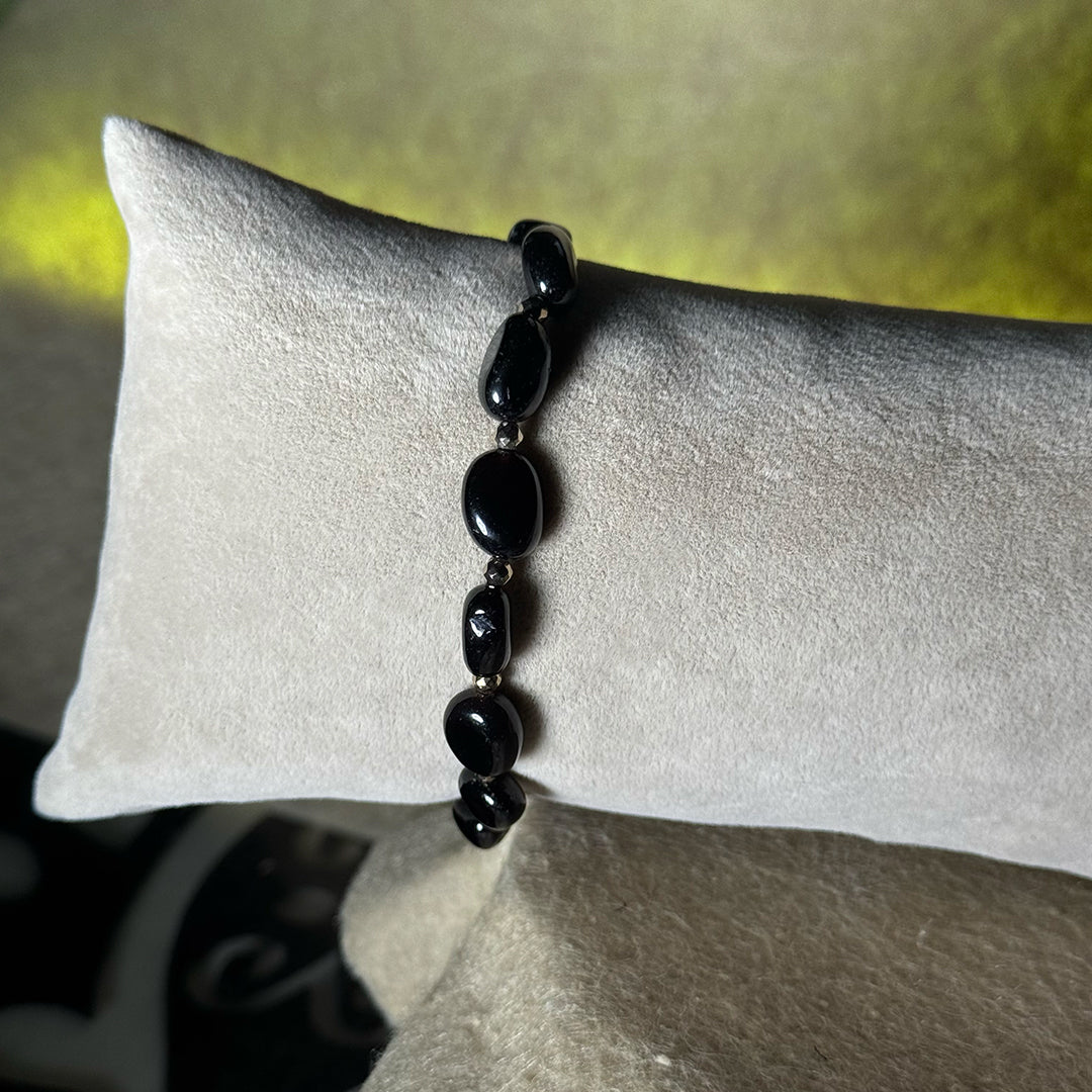 Gemour Dark Guardian – Doğal Siyah Obsidyen Taşı Bileklik