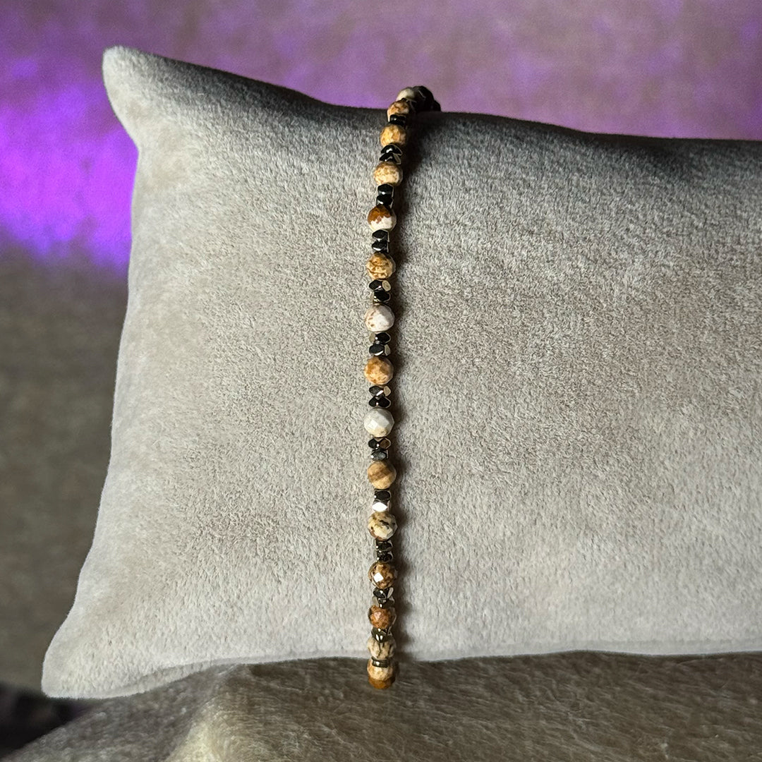 Gemour Earth Spirit – Doğal Picture Jasper Taşı Bileklik