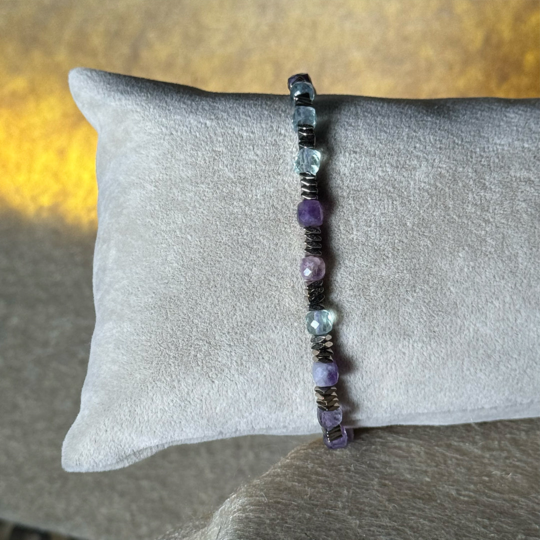 Gemour Mystic Harmony – Ametist & Florit Bileklik